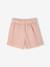 Girl's velvet paperbag shorts rosy 