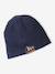 Boy's beanie + snood set 'Nature' navy blue 