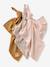 Pack of 3 FLORA Muslin Squares in Cotton Gauze caramel 
