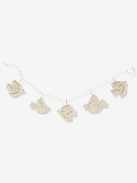 Felt Bird Garland ecru 
