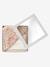 Cotton Muslin Bath Cape + Wash Mitt, FLORA printed white 