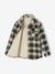 Chequered Flannel Shirt with Sherpa Lining for Boys chequered green 