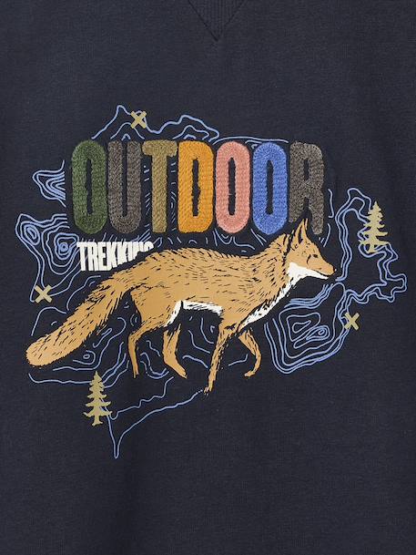 Printed Long-Sleeved T-Shirt for Boys navy blue 