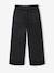 Wide-Leg Jeans with Turn-Ups for Girls black denim 