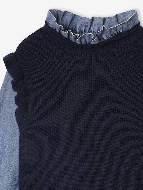 2-in-1 Dress for Girls navy blue 