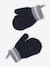 Boys' beanie + snood + gloves 'Mountains' set marl grey+night blue 