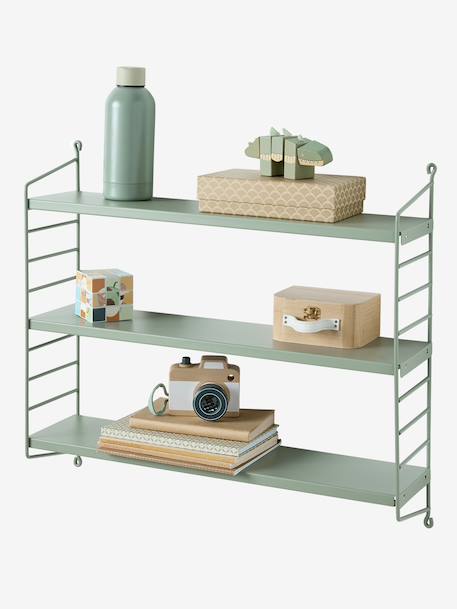 Metal Wall Shelf green+rose 