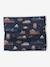 Boy's beanie + snood set 'Nature' navy blue 