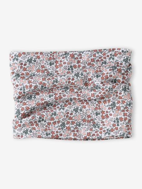 Floral Print Snood with Fleece Lining for Girls printed pink 