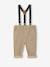 Corduroy Trousers with Removable Braces, for Babies beige 