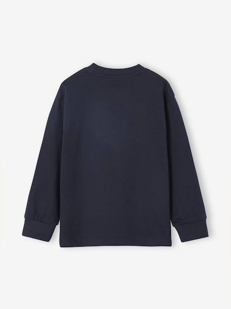 Printed Long-Sleeved T-Shirt for Boys navy blue 