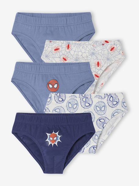 Pack of 5 Spider-Man Briefs for Boys chambray blue 