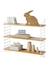 Wired metal wall shelf, wood effect shelf white 