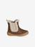 Girls' faux fur lined synthetic boots camel 