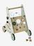 Baby Walker in FSC®100% Wood with Brakes, GREEN FOREST red+wood+yellow 