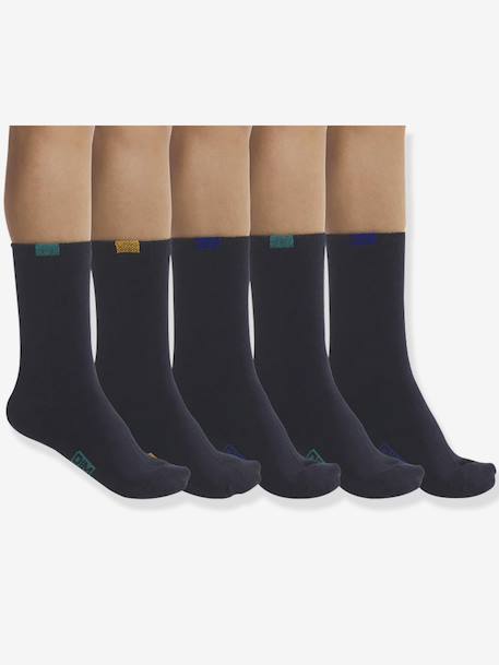 Pack of 5 pairs of EcoDIM children's socks navy blue 
