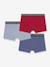 Pack of 3 Ecodim boys' boxers blue+red 