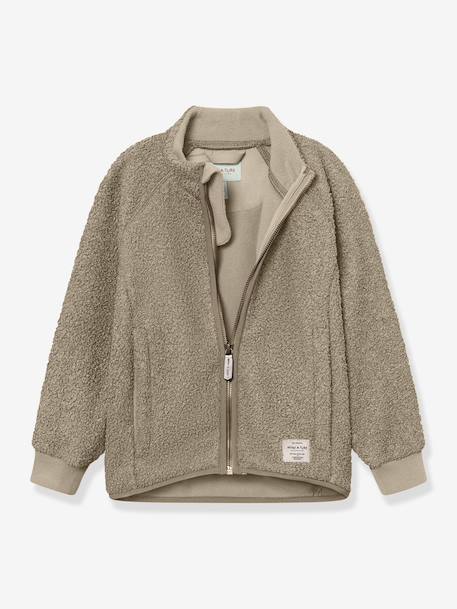 Teddy fleece jacket with zip for children MATCEDRIC MINI A TURE cinnamon+deep blue+ecru+green+night blue+soft lilac 