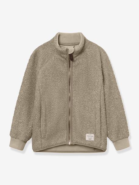 Teddy fleece jacket with zip for children MATCEDRIC MINI A TURE cinnamon+deep blue+ecru+green+night blue+soft lilac 