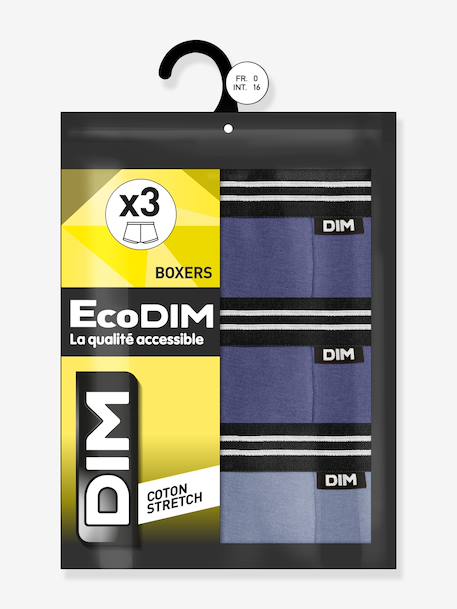 Pack of 3 Ecodim boys' boxers blue+red 