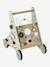 Baby Walker in FSC®100% Wood with Brakes, GREEN FOREST red+wood+yellow 