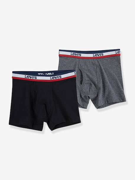 Pack of 2 Batwing Boxers by LEVI'S® grey 