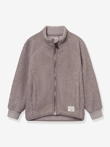 Teddy fleece jacket with zip for children MATCEDRIC MINI A TURE cinnamon+deep blue+ecru+green+night blue+soft lilac 