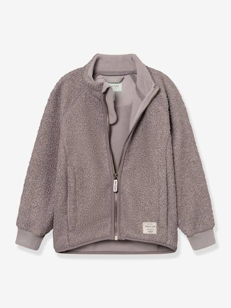 Teddy fleece jacket with zip for children MATCEDRIC MINI A TURE cinnamon+deep blue+ecru+green+night blue+soft lilac 
