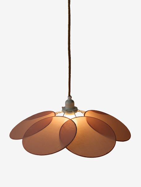 Fabric Petals Hanging Lampshade pale pink 