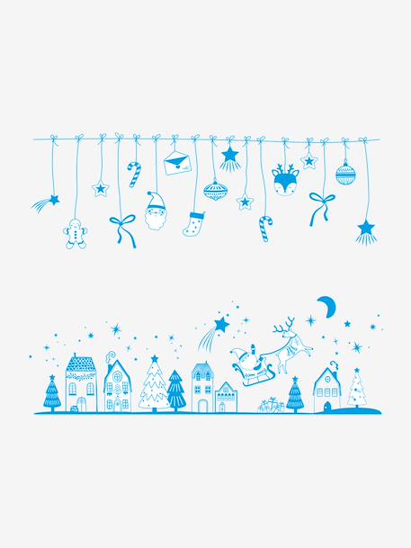 Christmas Village window cling white 