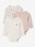 Pack of 3 Size-Adaptable Bodysuits for Babies rose 