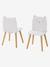 Set table and 2 child's bear chairs white 