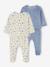 Pack of Two 2-Piece Velour Pyjamas for Newborns ecru 
