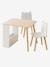 Set table and 2 child's bear chairs white 