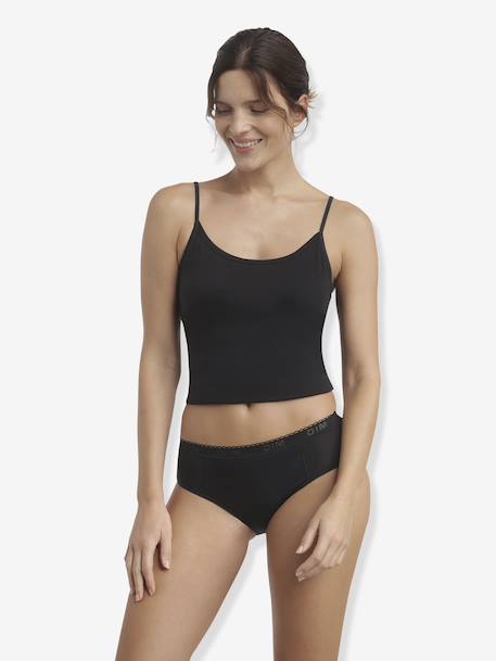 Girls' organic cotton period briefs My Protect Black medium flow black 