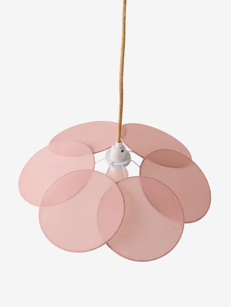 Fabric Petals Hanging Lampshade pale pink 