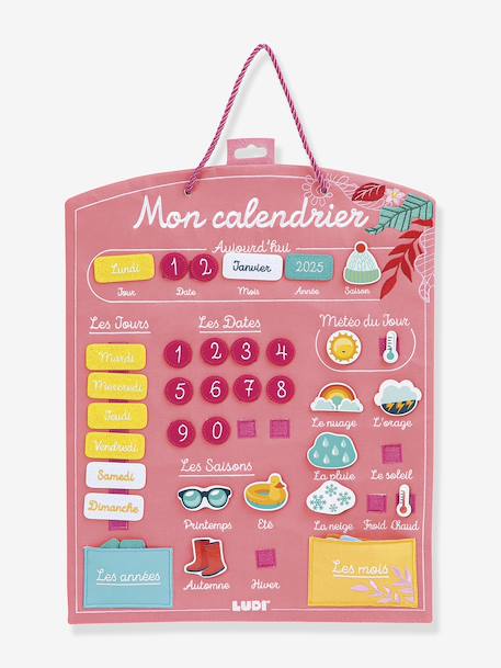 Calendar, LUDI almond green+coral 