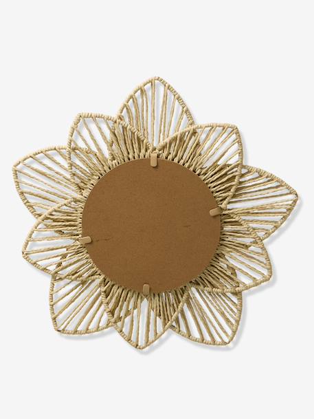 Flower Mirror in Paper Rope beige 