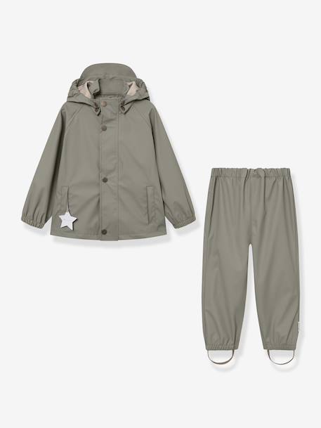 Children's rain jacket and trouser set MATREINAR MINI A TURE deep blue+green 