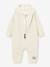 Pramsuit in teddy fleece MATADEL for babies by MINI A TURE ecru 