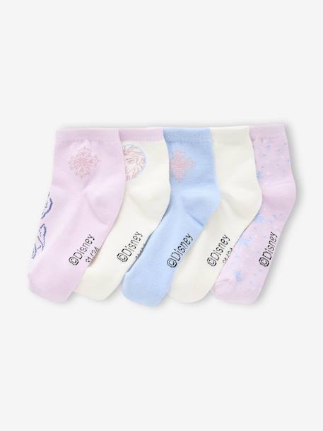 Pack of 5 pairs of Disney® REINE DES NEIGES ankle socks soft lilac 