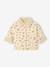Quilted baby jacket in printed velvet vanilla 