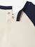 Long-sleeved baby t-shirt with placement print on the front curry yellow+navy blue 