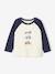 Long-sleeved baby t-shirt with placement print on the front curry yellow+navy blue 