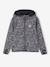 Sports Sweatshirt with Flower Print in Techno Fabric for Girls anthracite+ecru+printed green 