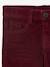 Slim Leg Corduroy Trousers for Boys bordeaux red+Tan 