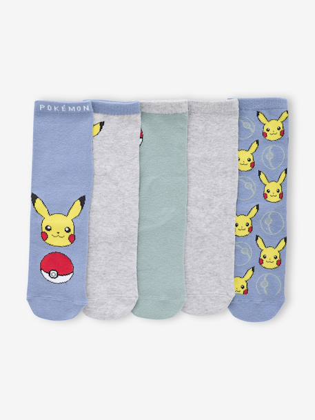 Pack of 5 Pairs of POKEMON® Socks sky blue 