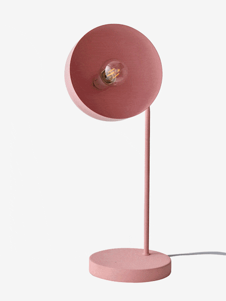 Two-Tone Metal Table Lamp cinnamon+rose 