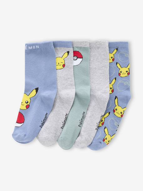 Pack of 5 Pairs of POKEMON® Socks sky blue 