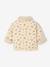 Quilted baby jacket in printed velvet vanilla 